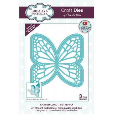 Creative Expressions Shaped Cards Craft Dies - Butterfly