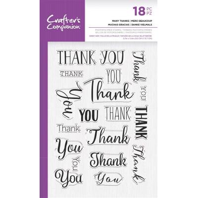 Crafter's Companion Clear Stamps - Many Thanks