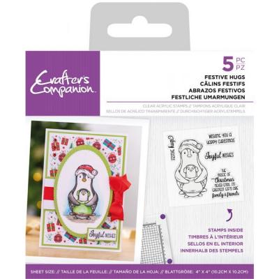 Crafter's Companion Clear Stamps - Festive Hugs