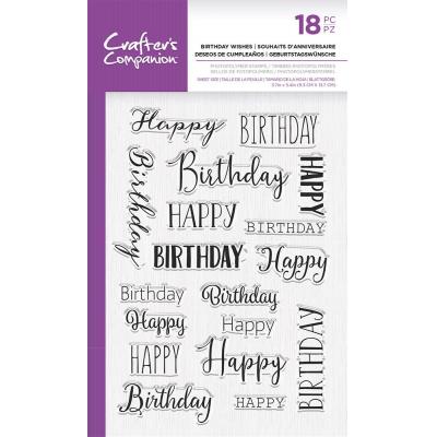 Crafter's Companion Clear Stamps - Birthday Wishes