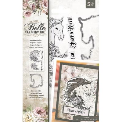 Crafter's Companion Belle Countryside Stamp & Die - Equine Elegance