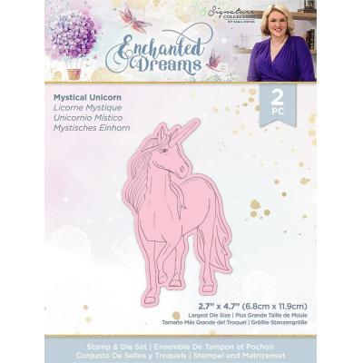 Crafter's Companion Enchanted Dreams Clear Stamps & Die - Mystical Unicorn