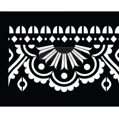 Prima Marketing Re-Design Stencil - Mendhi Border Stick & Style