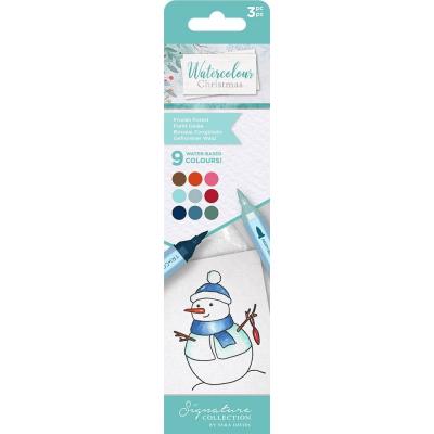 Spectrum Noir Christmas Aqua Markers TriColour - Frozen Forest