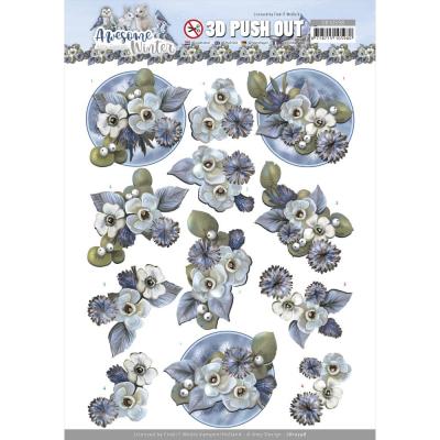Find It Trading Amy Design Awesome Winter Punchout Sheet - Winter Flowers