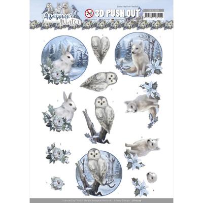 Find It Trading Amy Design Awesome Winter Punchout Sheet - Winter Animals