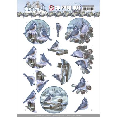 Find It Trading Amy Design Awesome Winter Punchout Sheet - Winter Birds