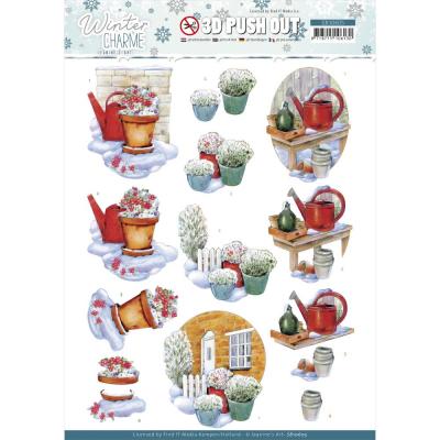 Find It Trading Jeanine's Art Winter Charme Punchout Sheet - Watering Can