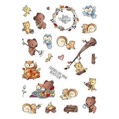 LDRS Creative Clear Stamps - Campfire Friends Pocket Pals