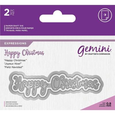 Gemini Expressions Dies - Happy Christmas