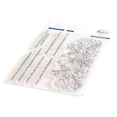Pinkfresh Studio Clear Stamps - Charming Floral Border