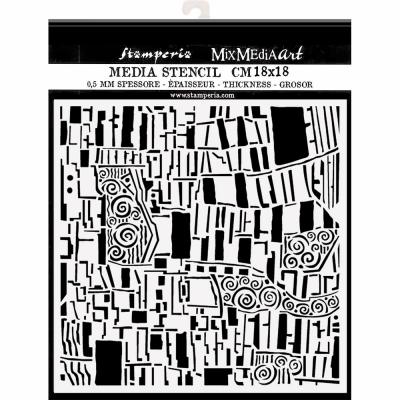 Stamperia Klimt Stencil - Square Pattern