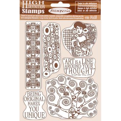 Stamperia Klimt Natural Rubber Stamps -  Art Is A Line