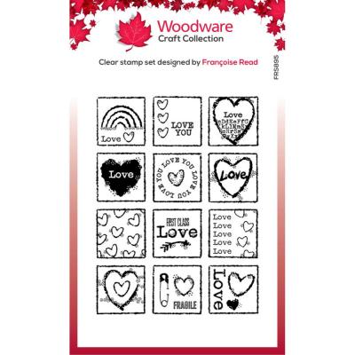 Creative Expressions Woodware Clear Stamps - Singles Love Squares