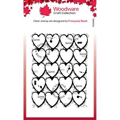 Creative Expressions Woodware Clear Stamp - Singles Heart Background