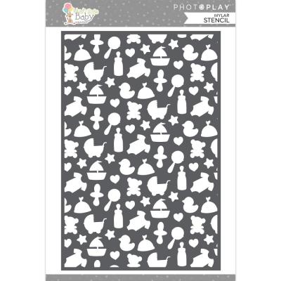PhotoPlay Hush Little Baby Stencil - Baby Icons