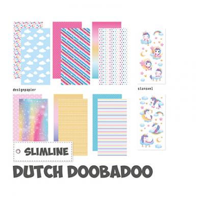 Dutch DooBaDoo Designpapier - Slimline Unicorn