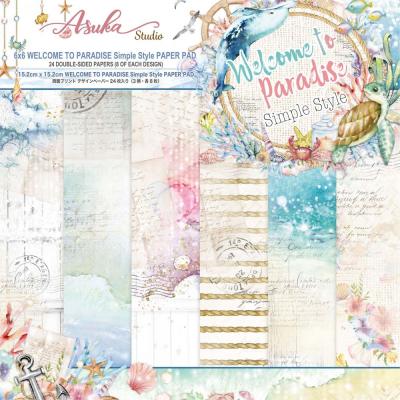 Asuka Studio Welcome To Paradise Designpapier - Simple Style Paper Pack