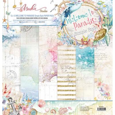 Asuka Studio Welcome To Paradise Designpapier - Simple Style Paper Pack