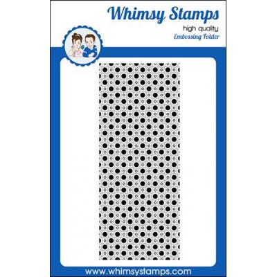 Whimsy Stamps Deb Davis Slimline Embossing Folder - Diagonal Dots
