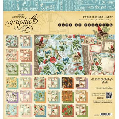 Graphic 45 Time To Flourish Designpapier - Paper Pad