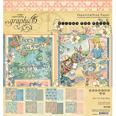 Graphic 45 Alice's Tea Party Designpapier - Paper Pad