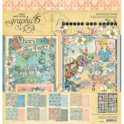 Graphic 45 Alice's Tea Party Designpapier - Collection Pack