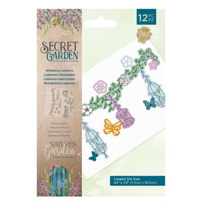 Crafter's Companion Secret Garden Stamps & Dies - Whimsical Lanterns