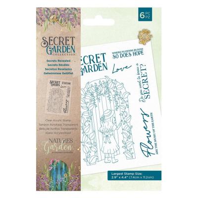 Crafter's Companion Secret Garden Clear Stamps - Secrets Revealed