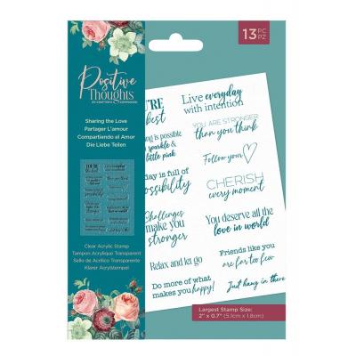 Crafter's Companion Positive Thoughts Clear Stamps - Sharing The Love