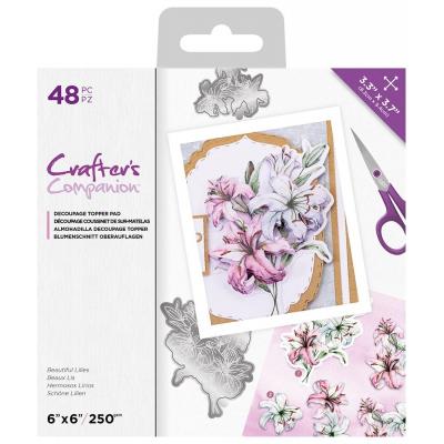 Crafter's Companion Decoupage Topper Pad Die Cuts - Beautiful Lilies