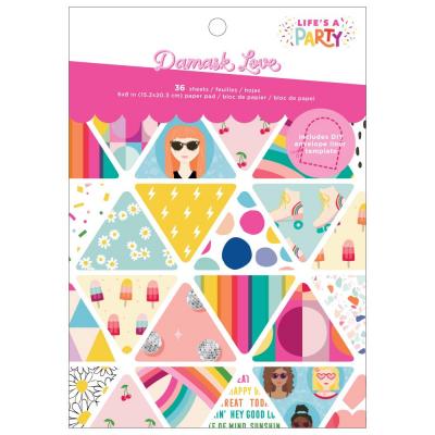 American Crafts Life's A Party Damask Love Designpapier - Paper Pad