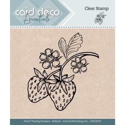 Find It Trading Flowers & Fruits Clear Stamp - Strawberry