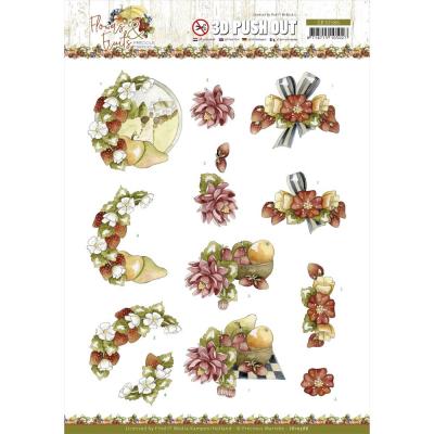 Find It Trading Precious Marieke Flowers & Fruits Punchout Sheet - Flowers & Strawberries