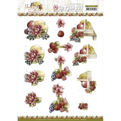Find It Trading Precious Marieke Flowers & Fruits Punchout Sheet - Flowers & Apples