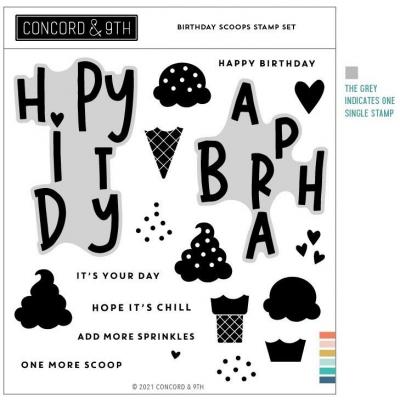 Concord & 9th Clear Stamps - Birthday Scoops