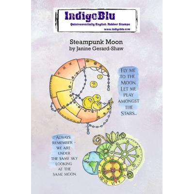 IndigoBlu Rubber Stamps - Steampunk Moon