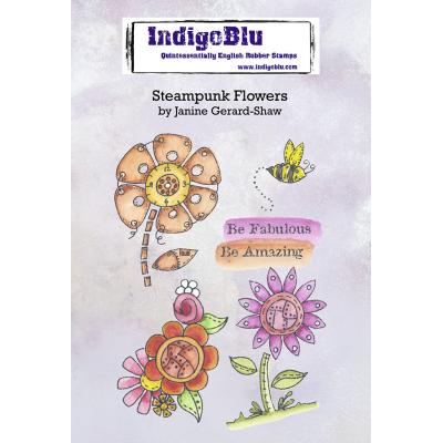 IndigoBlu Rubber Stamps - Steampunk Flowers