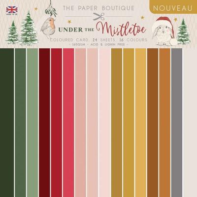 The Paper Boutique Under The Mistletoe Cardstock - Coloured Card Pack
