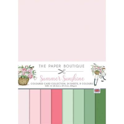 The Paper Boutique Summer Sunshine Cardstock - Coloured Card Collection