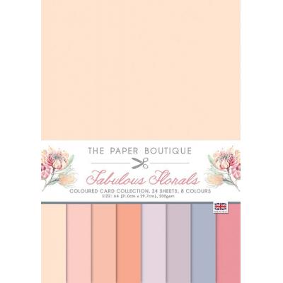 The Paper Boutique Fabulous Florals Cardstock - Coloured Card Collection