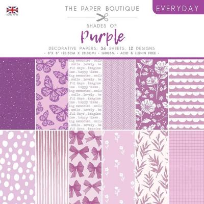 The Paper Boutique Everyday Shades Of Lilac Designpapier - Decorative Papers