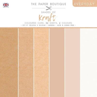 The Paper Boutique Everyday Shades Of Kraft Cardstock - Coloured Card Pack