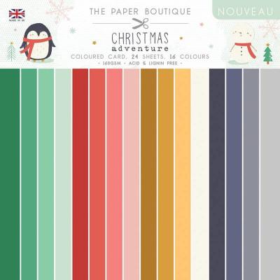 The Paper Boutique Christmas Adventure Cardstock - Coloured Card Pack