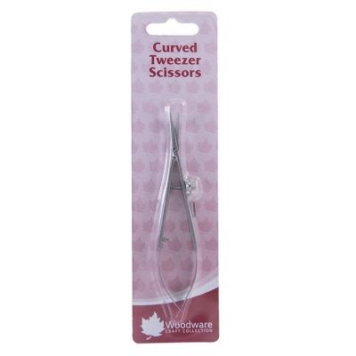 Woodware Tweezer Scissors Curved Blades