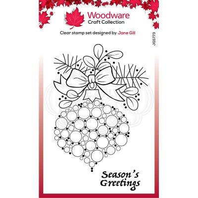 Woodware Clear Stamps - Bubble Bauble And Bow