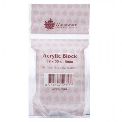 Woodware Acrylblock - Acrylic Stamping Small Block