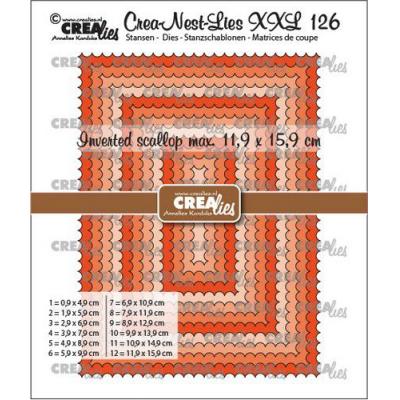 Crealies Crea-Nest-Dies XXL - Rechtecke mit umgekehrter Scallop