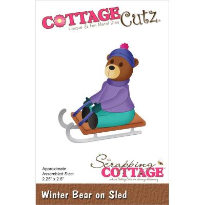 CottageCutz Dies - Winter Bear On Sled