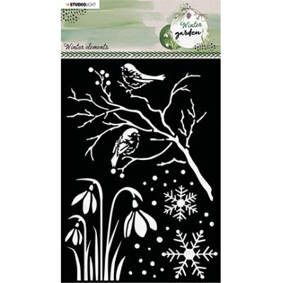 StudioLight Winter Garden Stencil - Winter